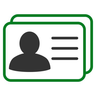 Hesap kartları düz vektör simgesi