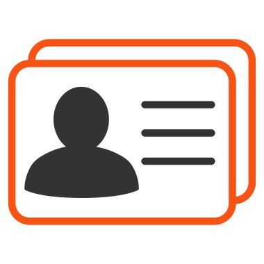 Hesap kartları düz vektör simgesi