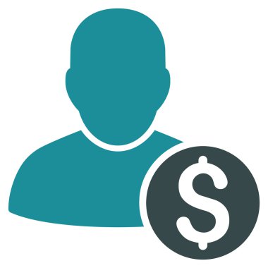 İşadamı Düz Vektör Simgesi