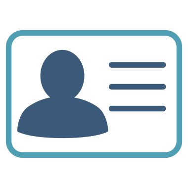 Hesap kartı düz vektör simgesi