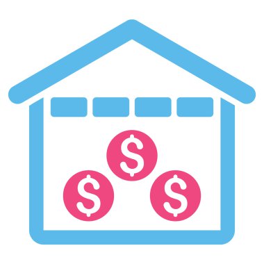 Para depo düz vektör simgesi