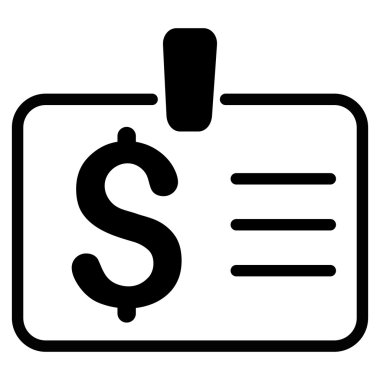 Doları rozet düz vektör simgesi