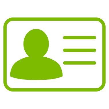 Hesap kartı düz vektör simgesi