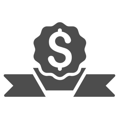 Doları ödül düz vektör simgesi