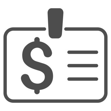 Doları rozet düz vektör simgesi