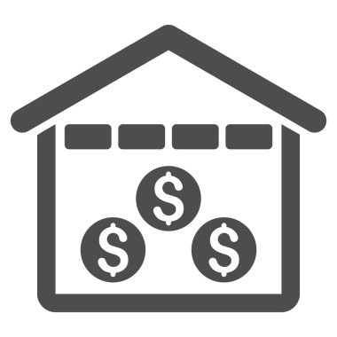 Para depo düz vektör simgesi