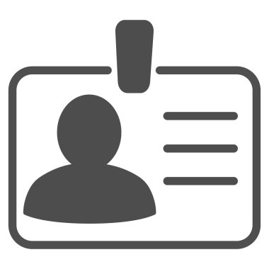 Kişisel rozet düz vektör simgesi