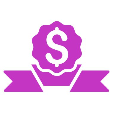 Doları ödül düz vektör simgesi