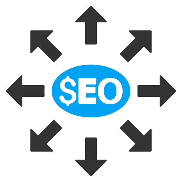 Seo Distribution Icône vectorielle plate — Image vectorielle