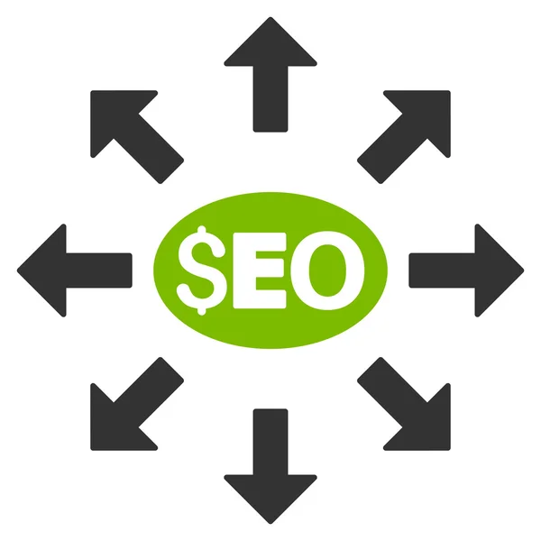 SEO Distribution platt vektor Icon — Stock vektor