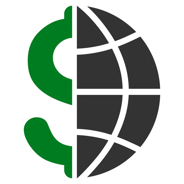 Wereldwijd business flat vector icoon — Stockvector