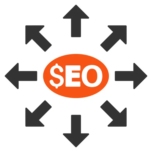 SEO Distribution platt vektor Icon — Stock vektor