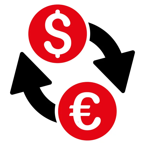 Euro-Dollar Exchange platt vektor Icon — Stock vektor