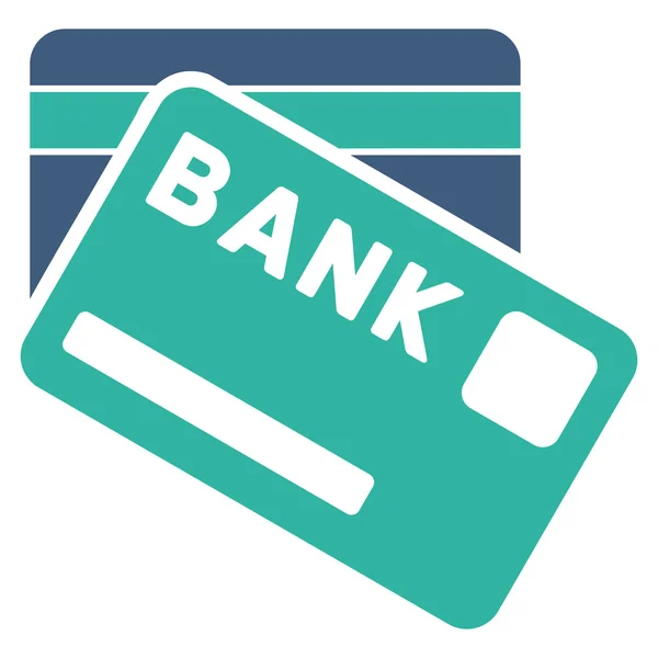 Tarjetas bancarias Flat Vector Icon — Archivo Imágenes Vectoriales