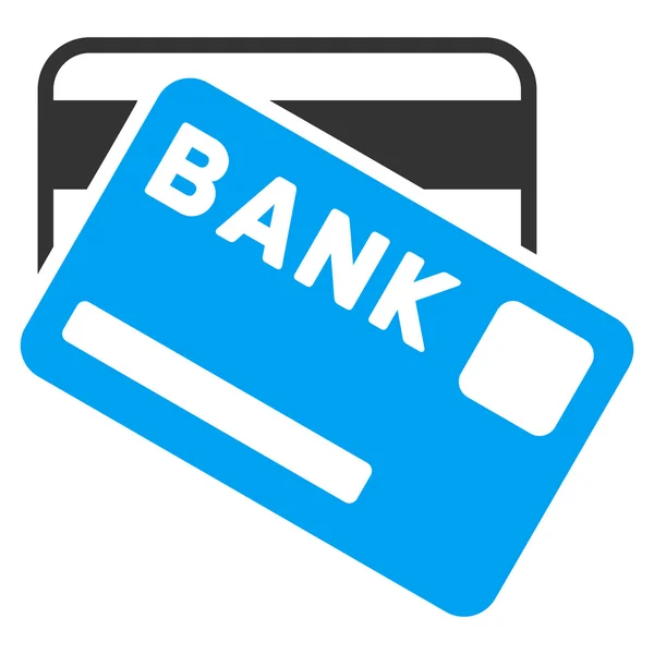 Cartões bancários Flat Vector Icon — Vetor de Stock