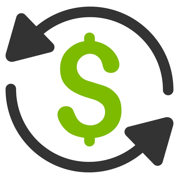 Dinero Volumen de negocios plano Vector icono — Vector de stock