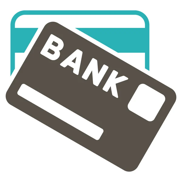 Banka kartları düz vektör simgesi — Stok Vektör