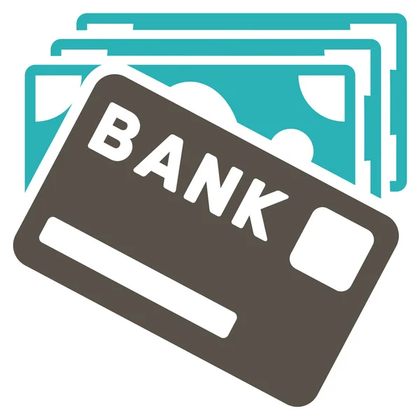 Dinheiro de crédito Flat Vector Icon — Vetor de Stock
