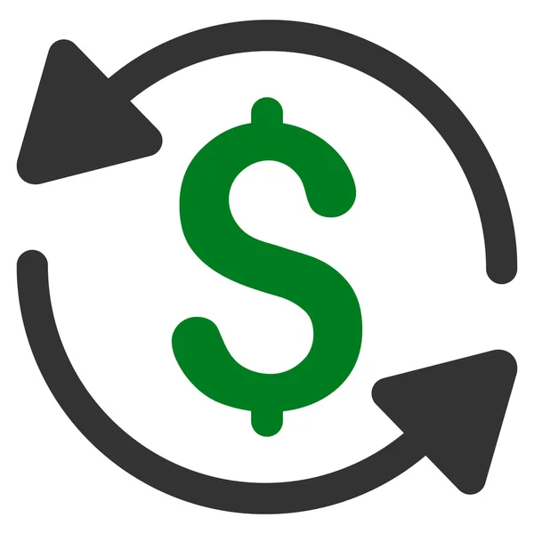 Volume de negócios de dinheiro Flat Vector Icon — Vetor de Stock