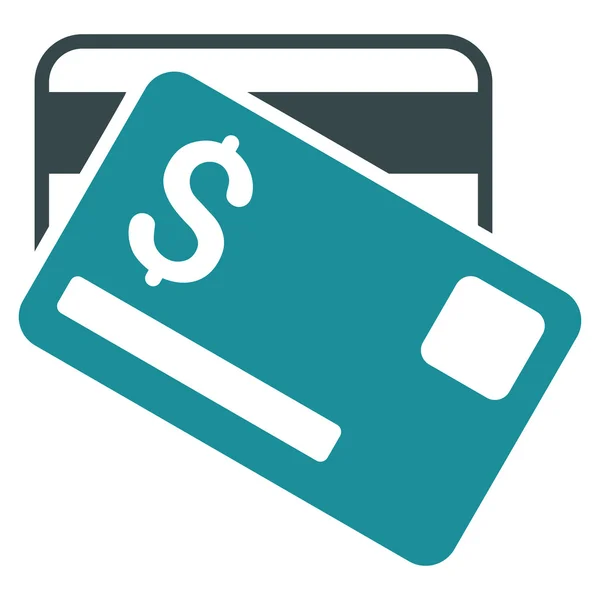 Cartão de crédito ícone vetorial plana —  Vetores de Stock