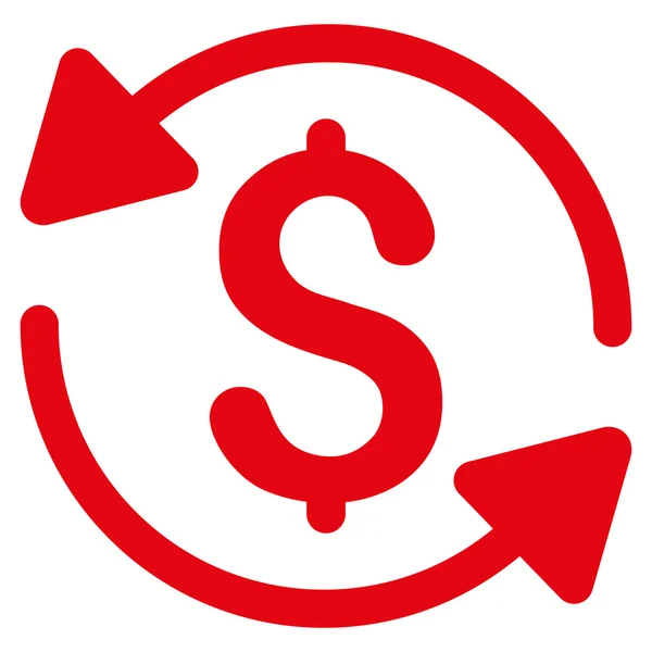 Money Turnover Flat Vector Icon — Stock Vector