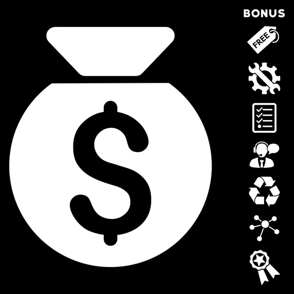 Financial Capital Flat Vector Icon With Bonus — Stock Vector