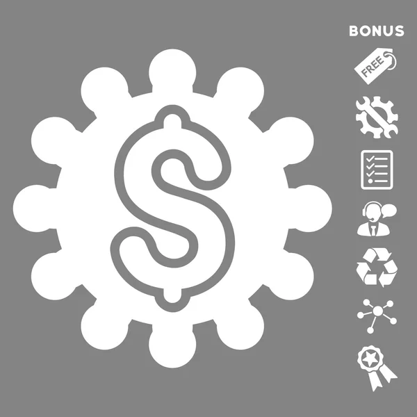 Płatności konfiguracji płaskiej wektor ikona z Bonus — Wektor stockowy