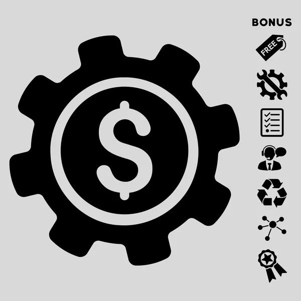 Platte Vector pictogram van de opties van de betaling met Bonus — Stockvector