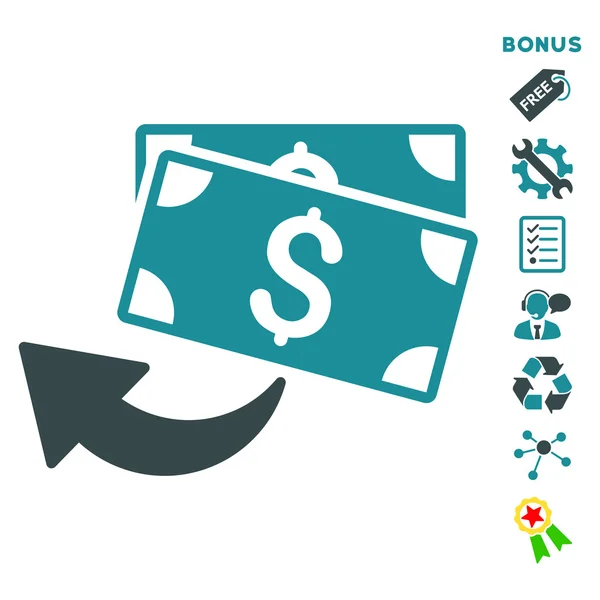 Cashback lapos Vector Icon bónusz — Stock Vector