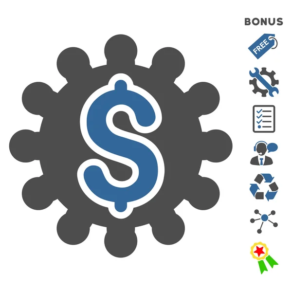 Configuração do pagamento Ícone plano do vetor com bônus —  Vetores de Stock