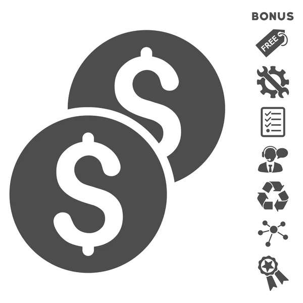 Mince plochý vektorové ikony s bonusem — Stockový vektor
