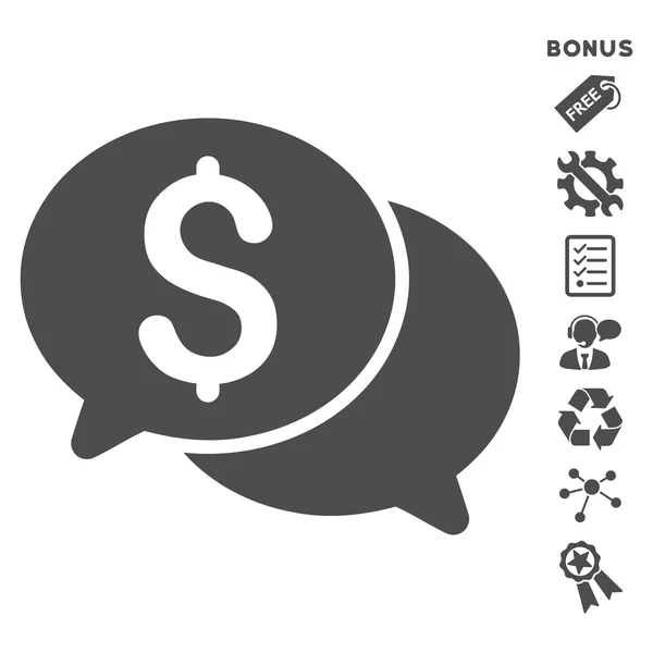 Financiële berichten platte Vector Icon met Bonus — Stockvector