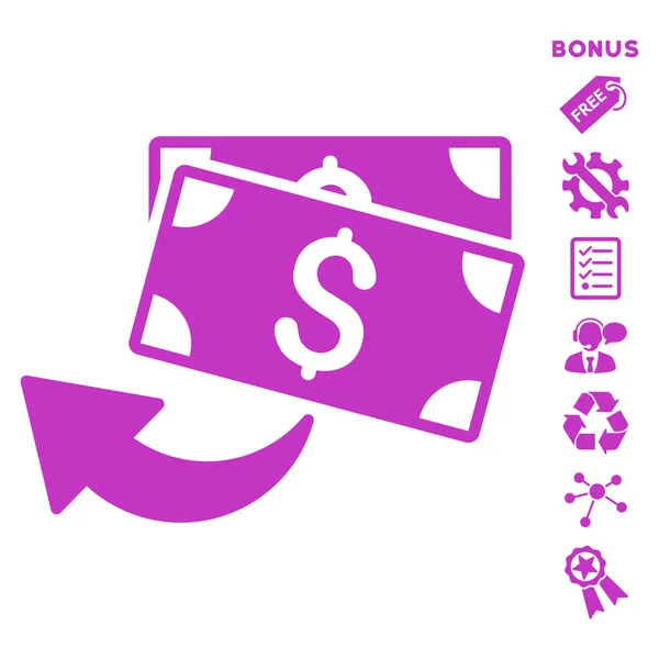 Cashback lapos Vector Icon bónusz — Stock Vector