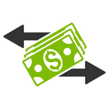 Doları banknot ödemeler düz glif simgesi