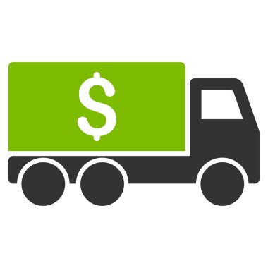 Para teslim düz glif simgesi