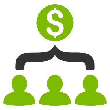 Satış huni düz glif simgesi