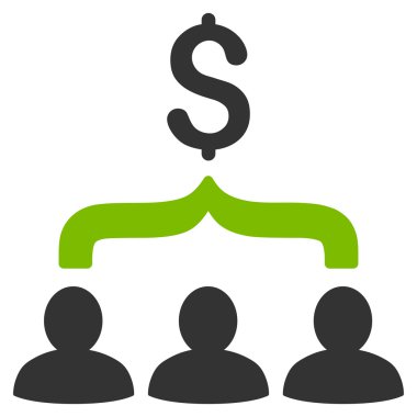 Satış huni düz glif simgesi