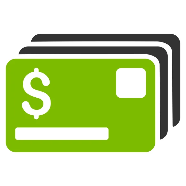 Kreditní karty ploché glyf ikona — Stock fotografie