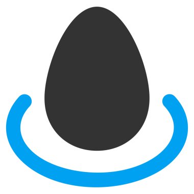 Mevduat yumurta düz vektör simgesi