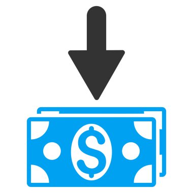 Doları banknot düz vektör simge olsun