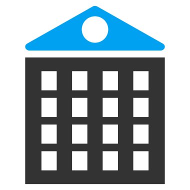 Çok katlı ev düz vektör simgesi