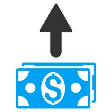 Banknot düz vektör simge göndermek