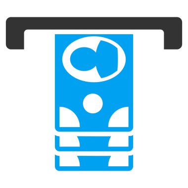 Banknot düz vektör simge çekilme