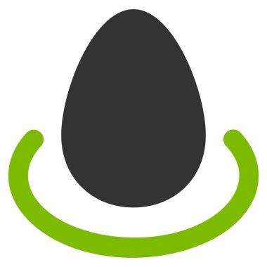 Mevduat yumurta düz vektör simgesi