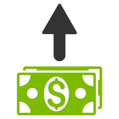 Banknot düz vektör simge göndermek