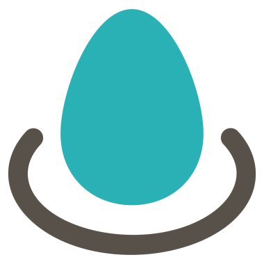 Mevduat yumurta düz vektör simgesi