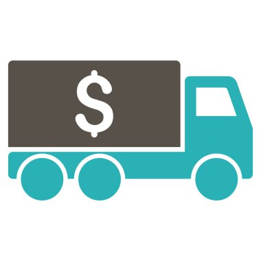 Para teslim düz vektör simgesi