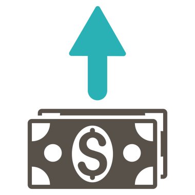 Banknot düz vektör simge göndermek