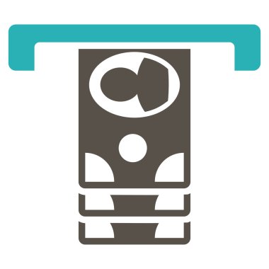 Banknot düz vektör simge çekilme