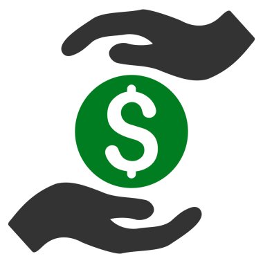 İş Sigortası Eller Düz Vektör Simgesi